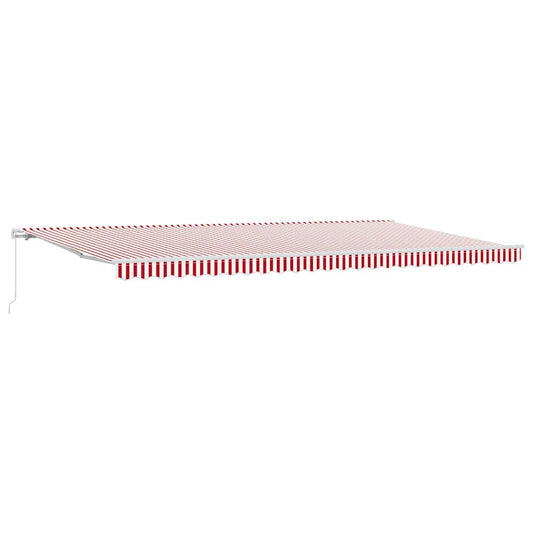 vidaXL Retractable Awning Red and White 600 x 300 cm