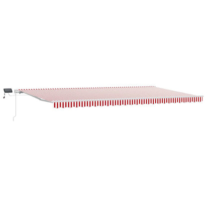 vidaXL Retractable Awning Red and White 600 x 300 cm