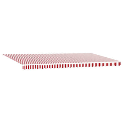 vidaXL Retractable Awning Red and White 600 x 300 cm