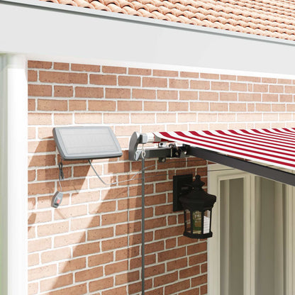 vidaXL Retractable Awning Red and White 600 x 300 cm