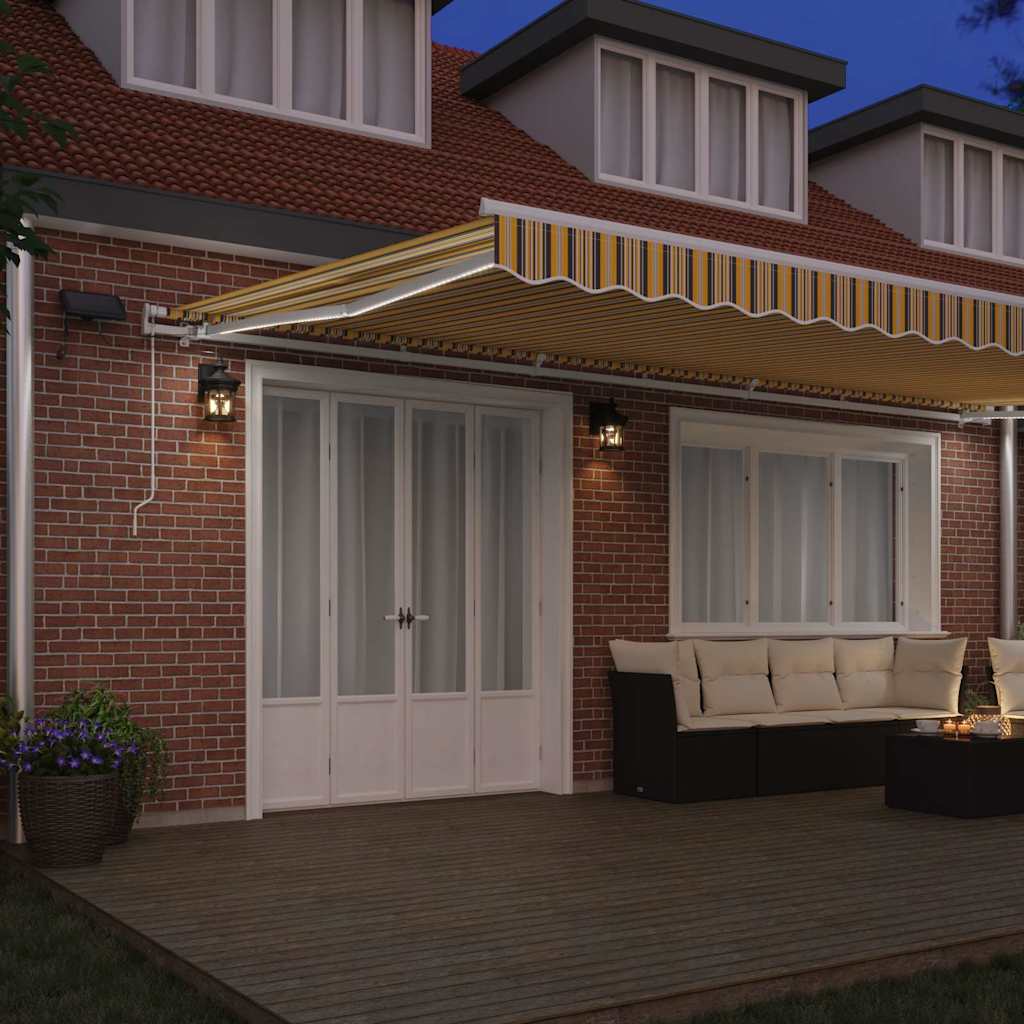 vidaXL Retractable Awning Multicolour 600 x 300 cm