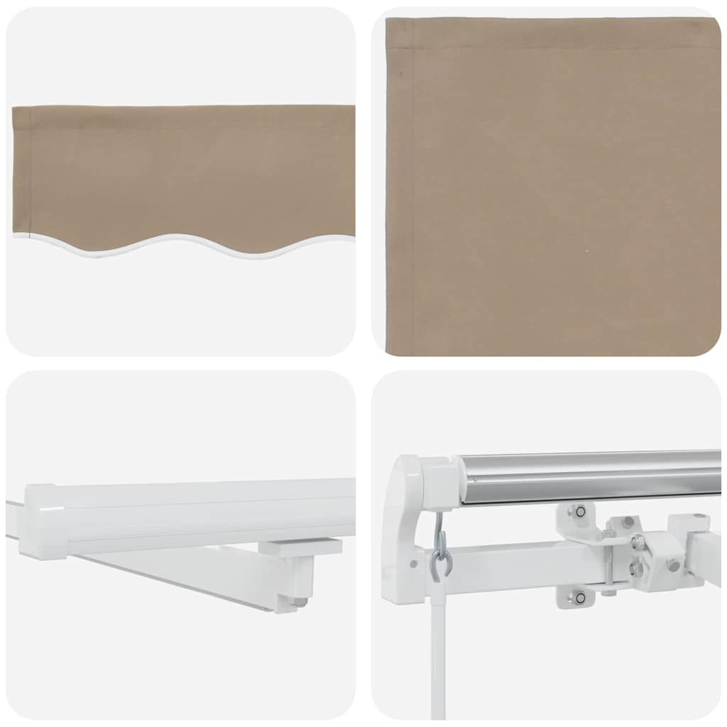 vidaXL Retractable Awning Beige 600 x 300 cm Fabric and Steel