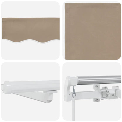 vidaXL Retractable Awning Beige 600 x 300 cm Fabric and Steel