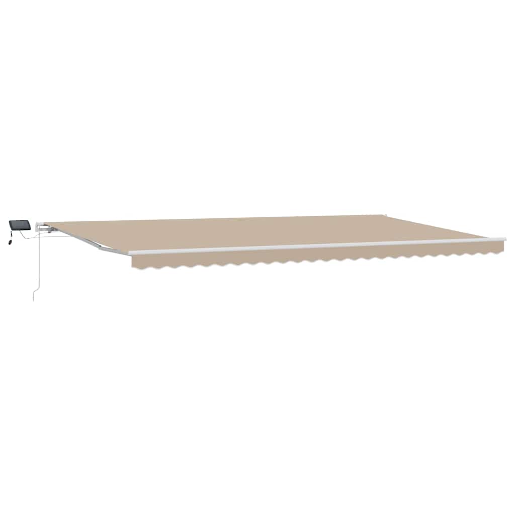 vidaXL Retractable Awning Beige 600 x 300 cm Fabric and Steel