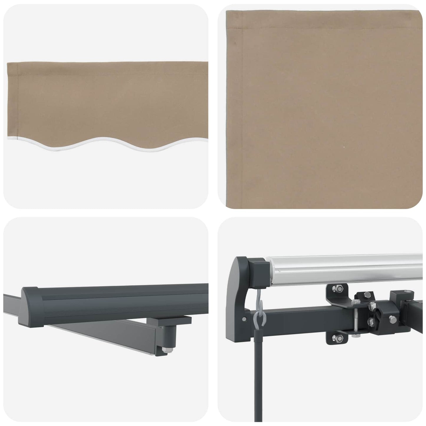 vidaXL Retractable Awning Beige 600 x 300 cm Fabric and Aluminium