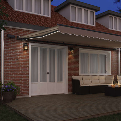 vidaXL Retractable Awning Beige 600 x 300 cm Fabric and Aluminium