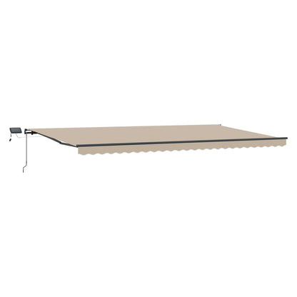 vidaXL Retractable Awning Beige 600 x 300 cm Fabric and Aluminium