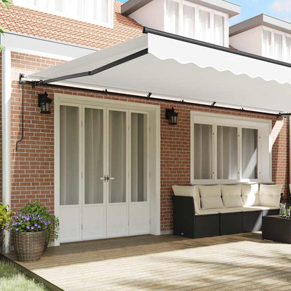 vidaXL Awning White Manual White 600 x 300 cm Fabric