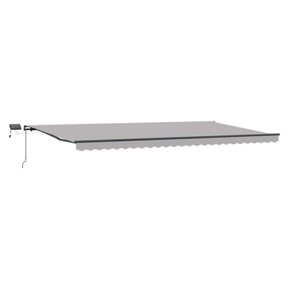 vidaXL Retractable Awning Light Grey 600 x 300 cm Fabric and Aluminium