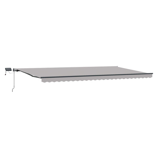 vidaXL Retractable Awning Light Grey 600 x 300 cm Fabric and Aluminium