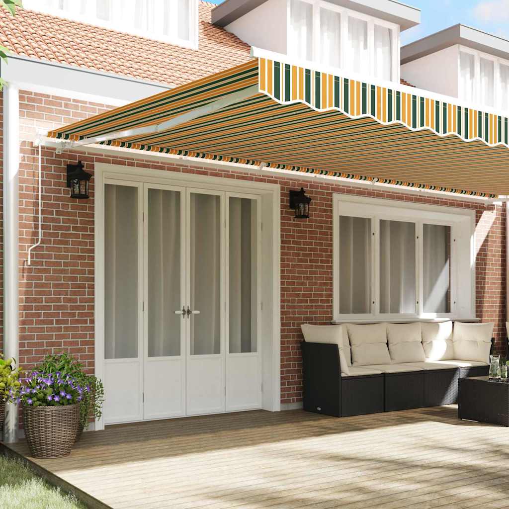 vidaXL Retractable Awning Multicolour 600 x 300 cm