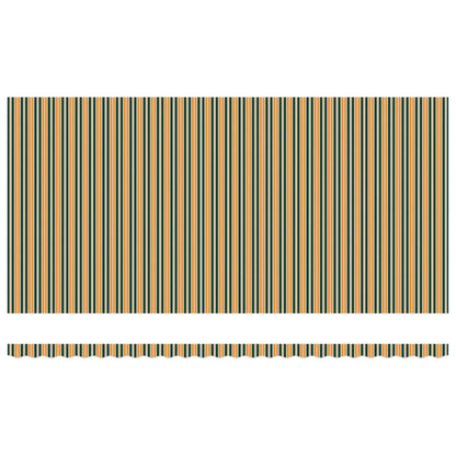 vidaXL Retractable Awning Green and yellow 600 x 300 cm