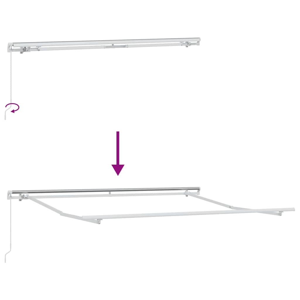 vidaXL Retractable Awning Manual Orange and Brown 600 x 350 cm