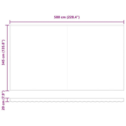 vidaXL Retractable Awning Manual Orange and Brown 600 x 350 cm