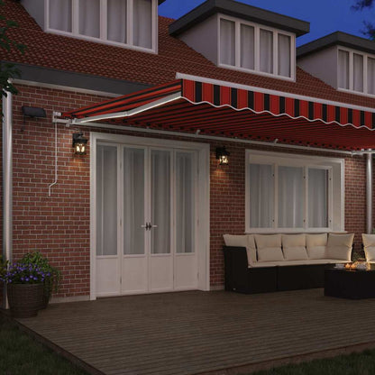 vidaXL Retractable Awning Orange and brown 600 x 350 cm