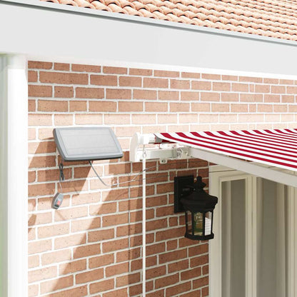 vidaXL Retractable Awning Red and White 600 x 350 cm