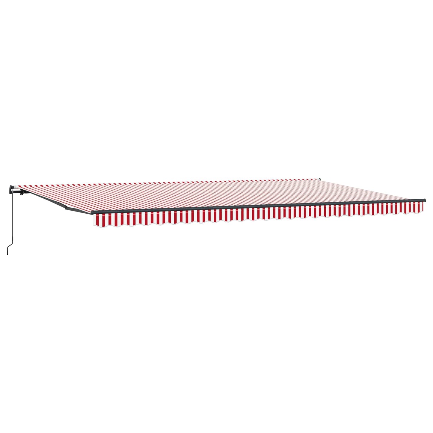 vidaXL Retractable Awning Red and White 600 x 350 cm