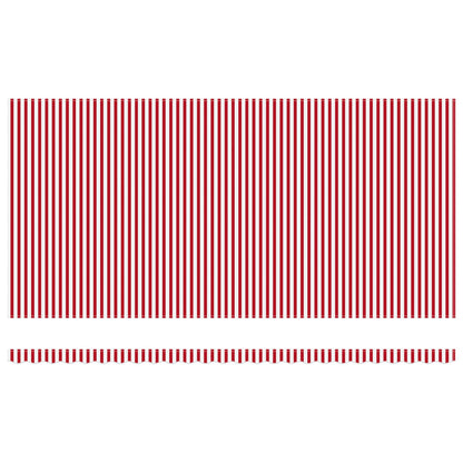 vidaXL Retractable Awning Red and White 600 x 350 cm