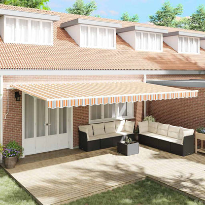 vidaXL Retractable Awning Multicolour 600 x 350 cm