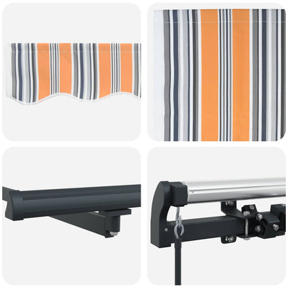 vidaXL Retractable Awning Multicolour 600 x 350 cm