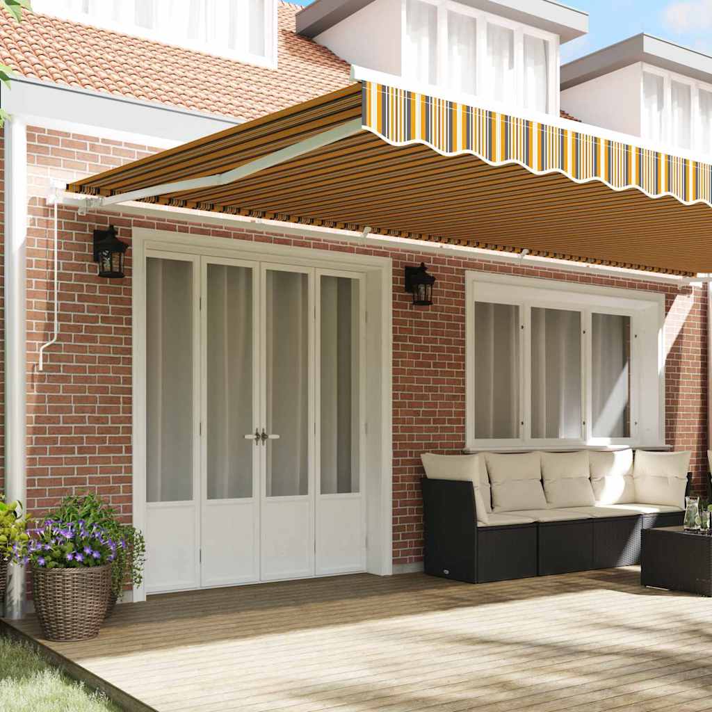 vidaXL Retractable Awning Multicolour 600 x 350 cm