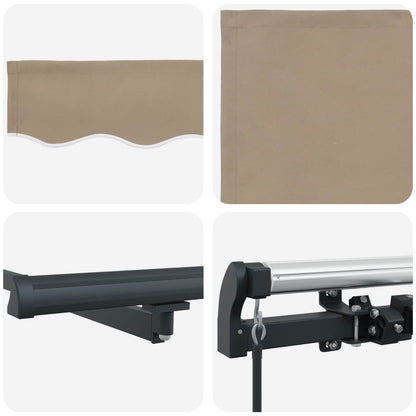 vidaXL Retractable Awning Beige 600 x 350 cm Polyester and Steel