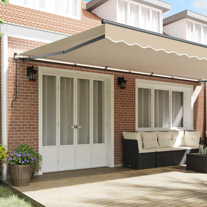 vidaXL Retractable Awning Beige 600 x 350 cm Polyester and Steel