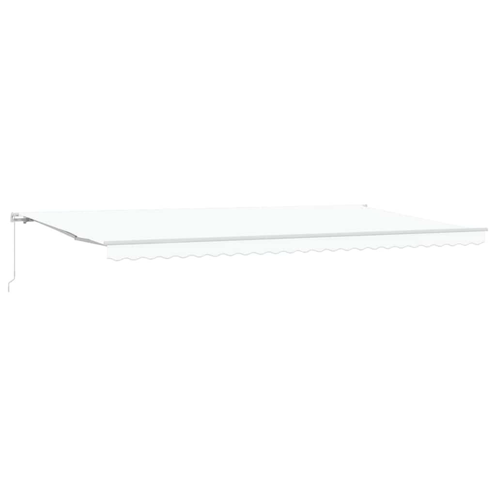 vidaXL Retractable Awning White 600 x 350 cm Polyester and Aluminium