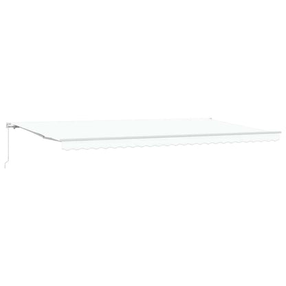 vidaXL Retractable Awning White 600 x 350 cm Polyester and Aluminium