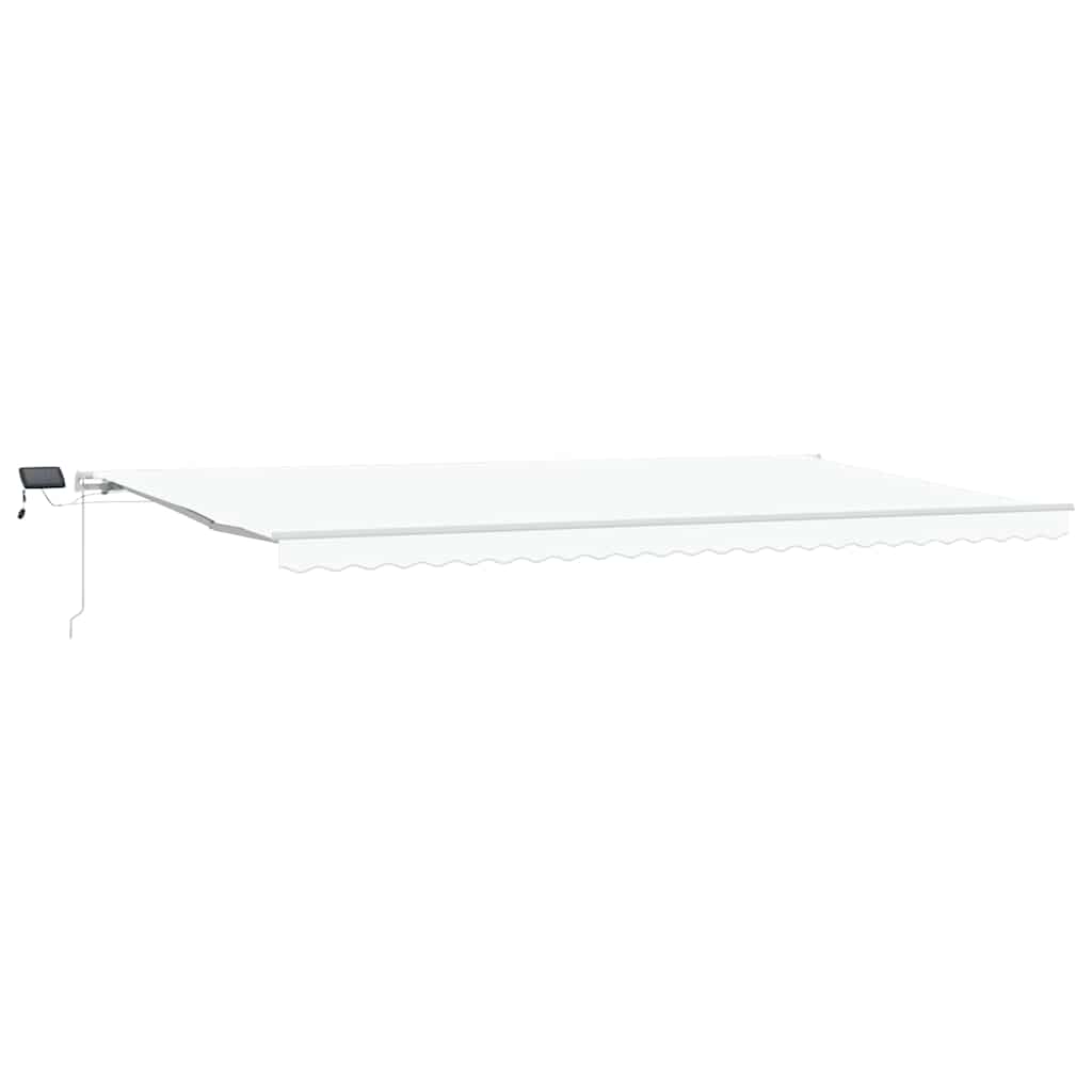 vidaXL Retractable Awning White 600 x 350 cm Fabric and Aluminium