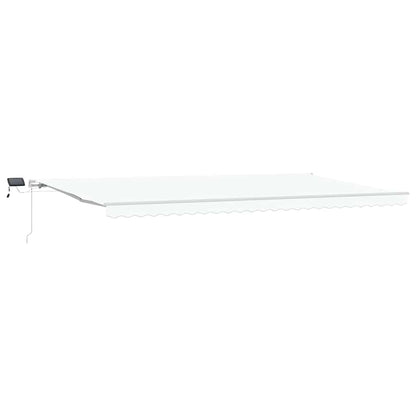 vidaXL Retractable Awning White 600 x 350 cm Fabric and Aluminium