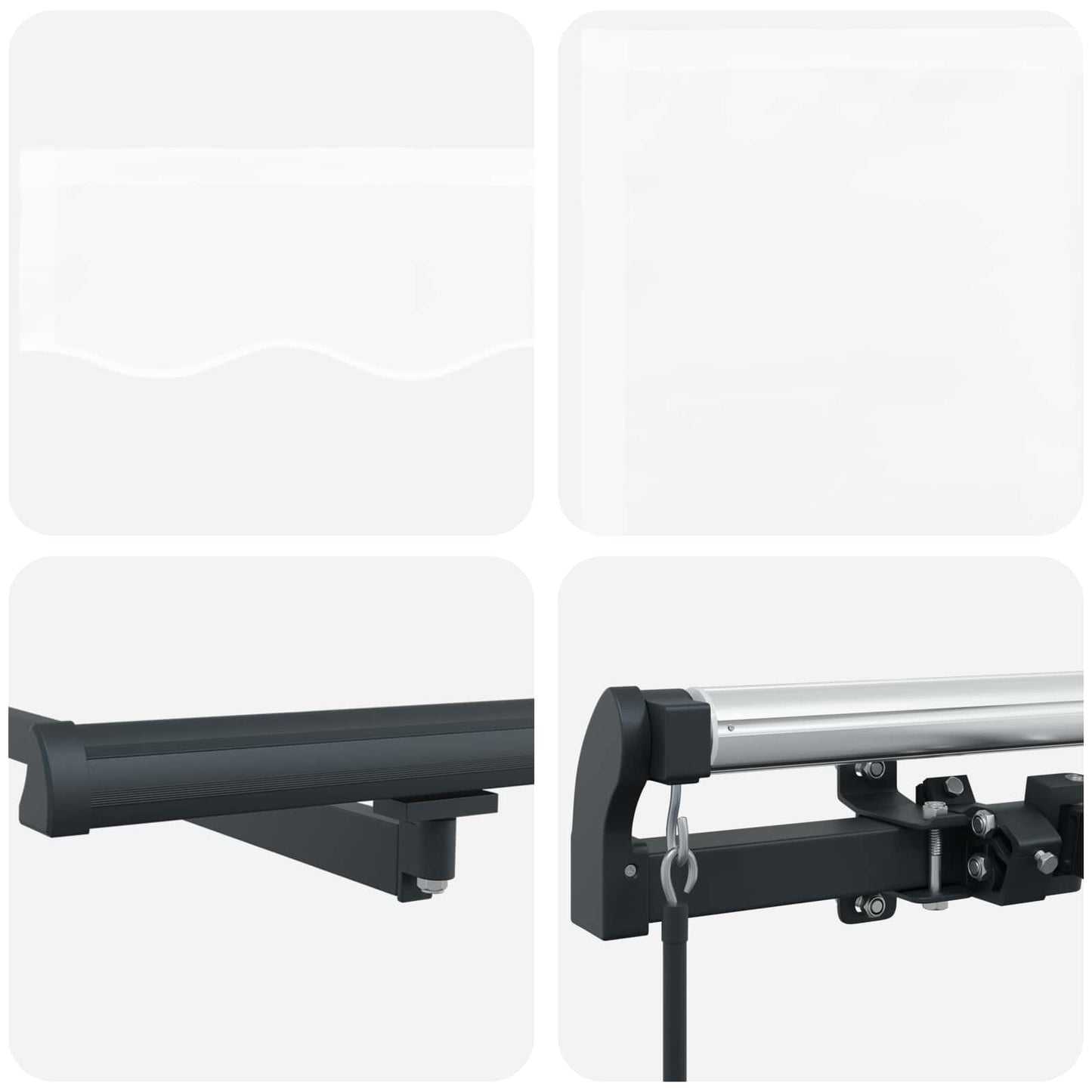 vidaXL Retractable Awning White 600 x 350 cm Polyester and Aluminium