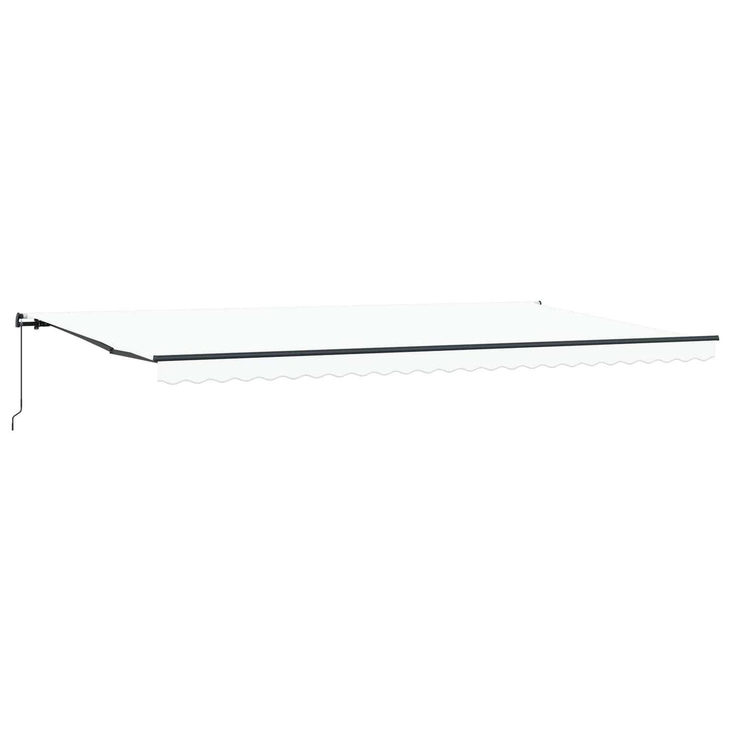 vidaXL Retractable Awning White 600 x 350 cm Polyester and Aluminium