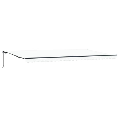 vidaXL Retractable Awning White 600 x 350 cm Polyester and Aluminium
