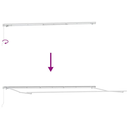 vidaXL Retractable Awning Retractable Manual Light Grey 600 x 350 cm