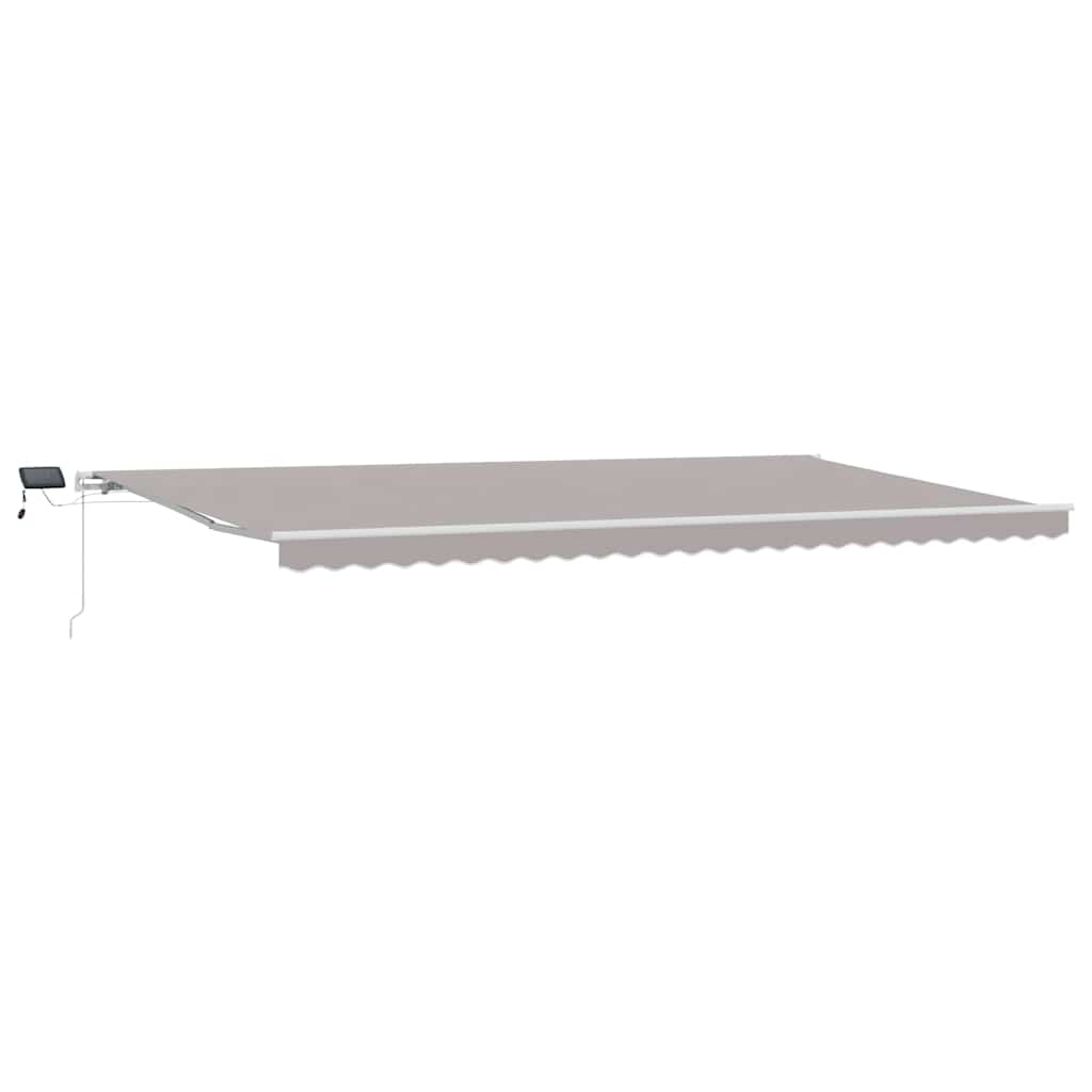 vidaXL Retractable Awning Light Grey 600 x 350 cm Fabric and Aluminium