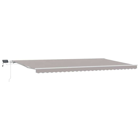 vidaXL Retractable Awning Light Grey 600 x 350 cm Fabric and Aluminium