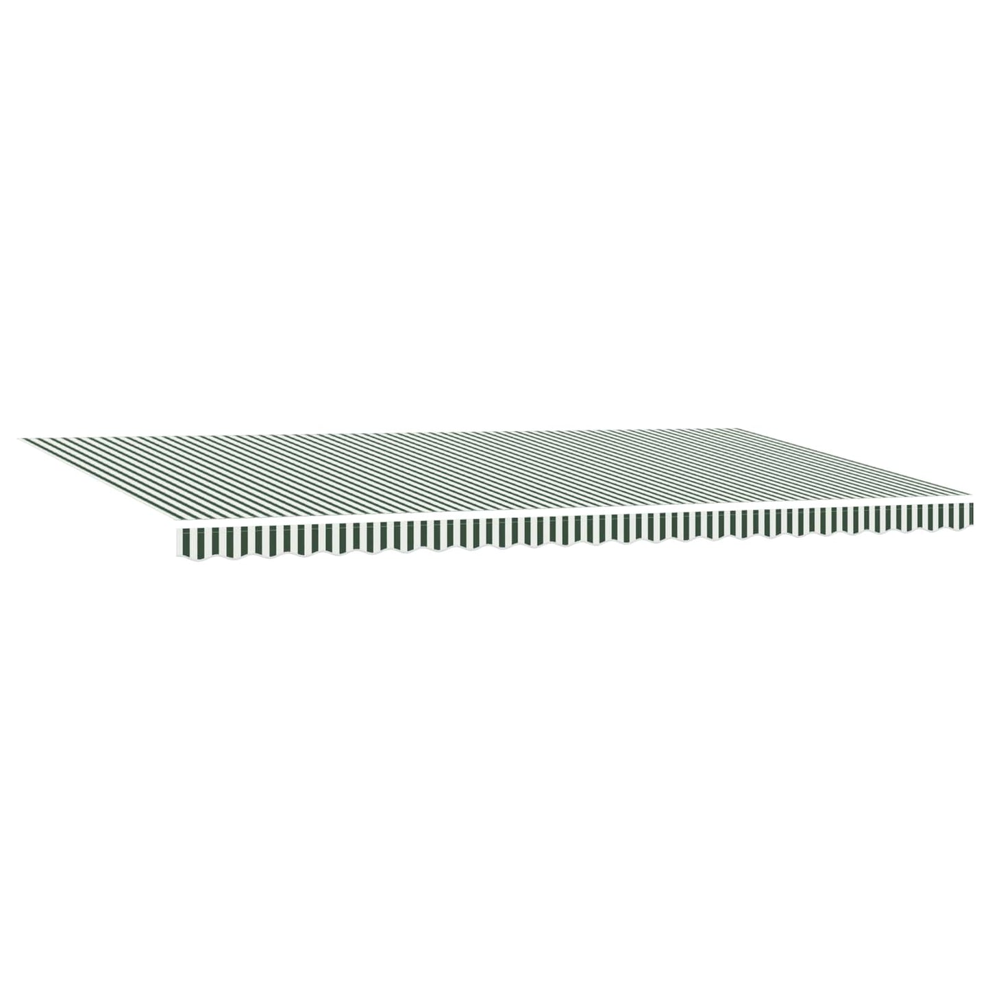 vidaXL Retractable Awning Green and White 600 x 350 cm