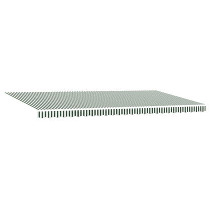 vidaXL Retractable Awning Green and White 600 x 350 cm