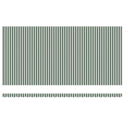 vidaXL Retractable Awning Green and White 600 x 350 cm