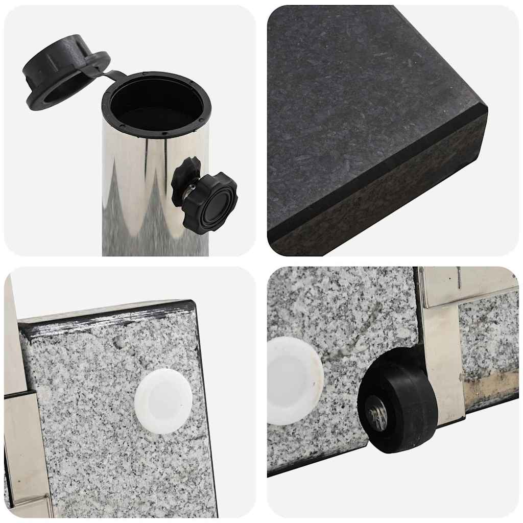 vidaXL Parasol Base Black 41 x 41 x 37 cm Granite