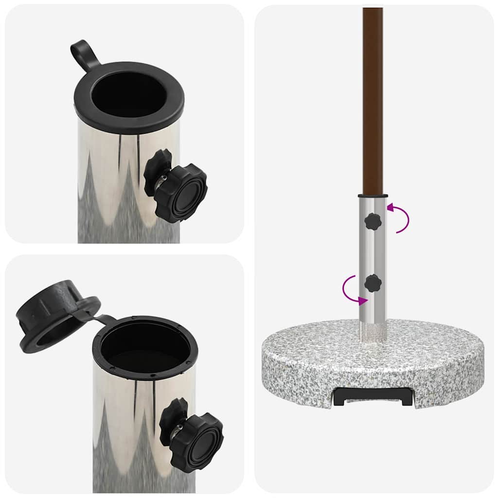 vidaXL Parasol Base Grey Ø 45 x 37.5 cm Granite
