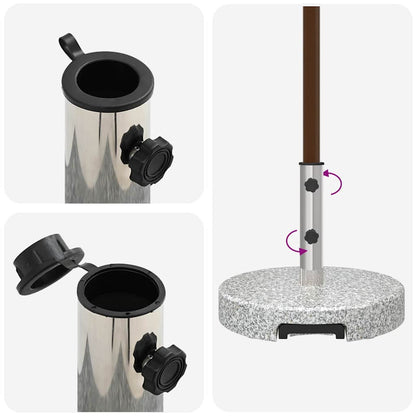 vidaXL Parasol Base Grey Ø 45 x 37.5 cm Granite