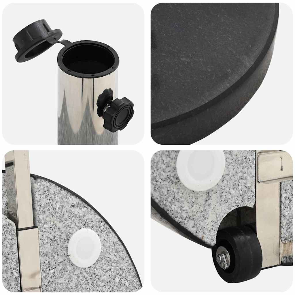 vidaXL Parasol Base Black Ø 45 x 37.5 cm Granite