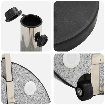 vidaXL Parasol Base Black Ø 45 x 37.5 cm Granite