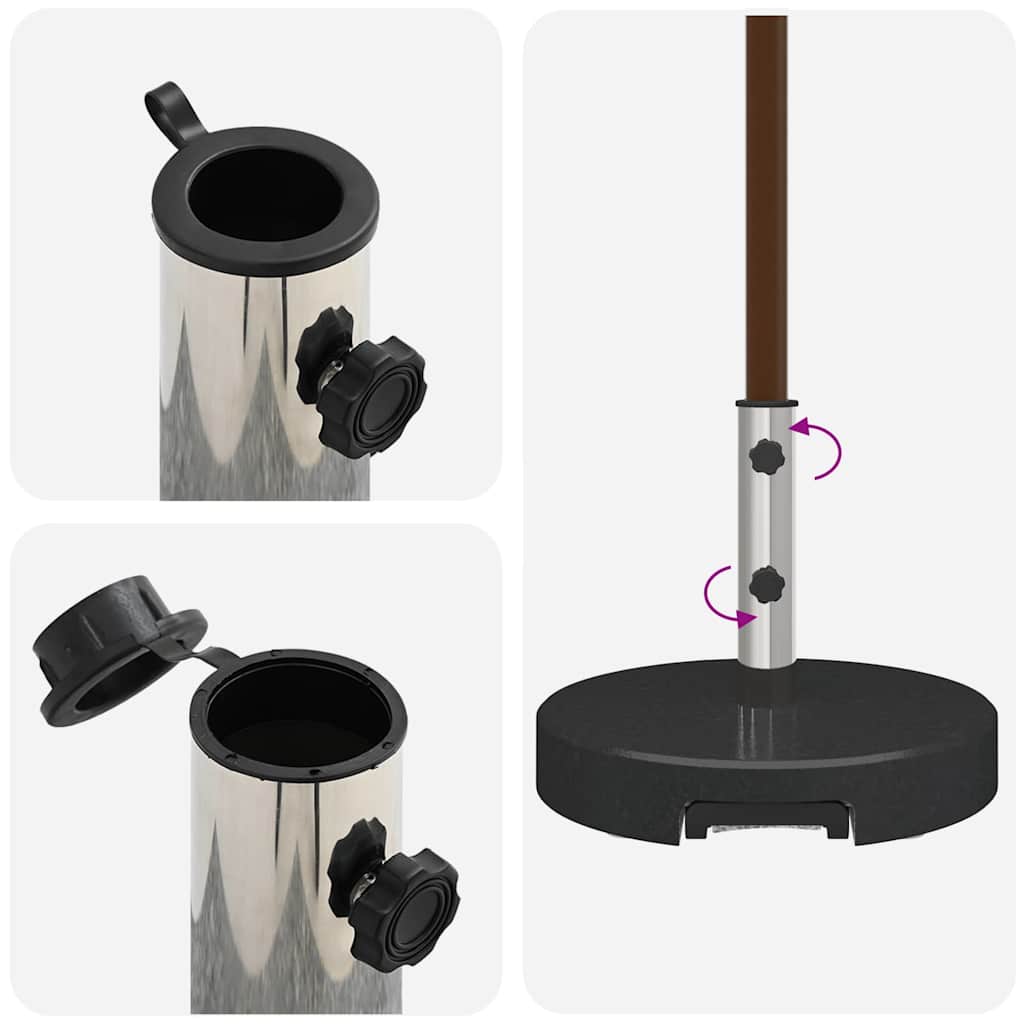 vidaXL Parasol Base Black Ø 45 x 37.5 cm Granite
