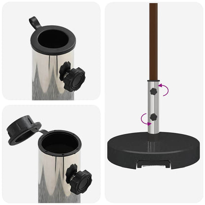 vidaXL Parasol Base Black Ø 45 x 37.5 cm Granite