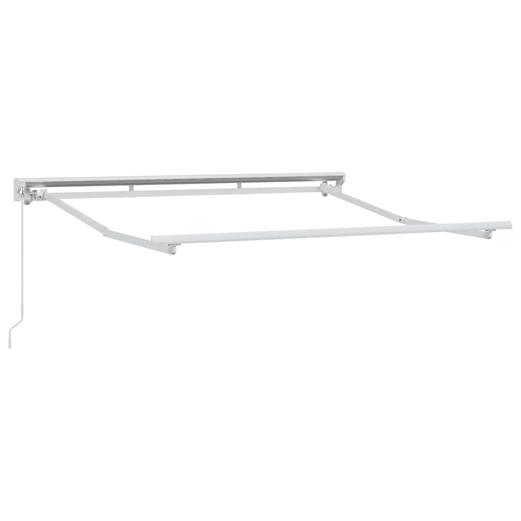 vidaXL Awning Frame Manual Adjustable White 2.5 x 2 m Steel