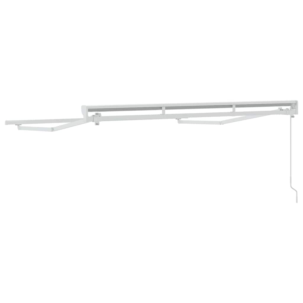 vidaXL Awning Frame Manual Adjustable White 2.5 x 2 m Steel