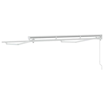 vidaXL Awning Frame Manual Adjustable White 2.5 x 2 m Steel